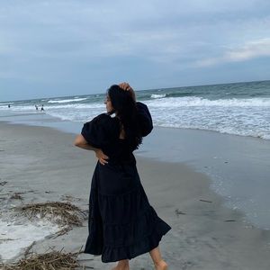 Love the Label Black Ruffle Sleeve Dress